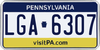 PA license plate LGA6307