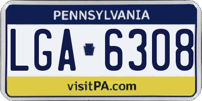 PA license plate LGA6308