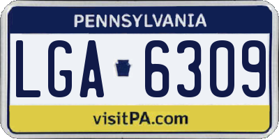 PA license plate LGA6309