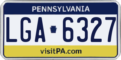PA license plate LGA6327