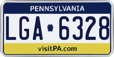 PA license plate LGA6328