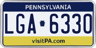 PA license plate LGA6330