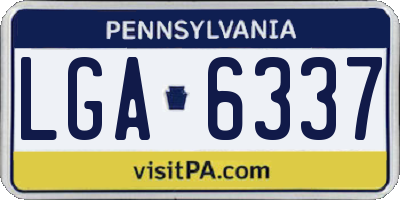 PA license plate LGA6337