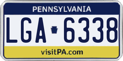 PA license plate LGA6338