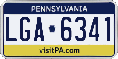 PA license plate LGA6341