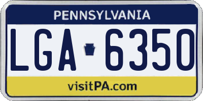 PA license plate LGA6350