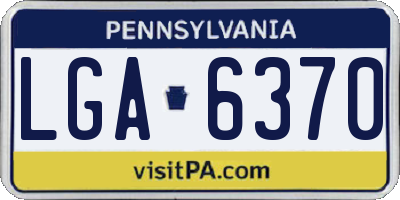 PA license plate LGA6370