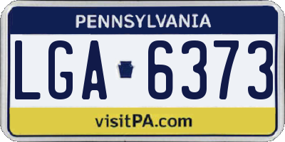 PA license plate LGA6373