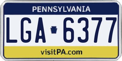 PA license plate LGA6377