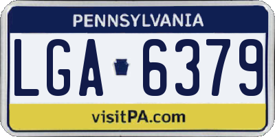 PA license plate LGA6379