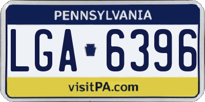 PA license plate LGA6396