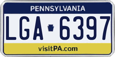 PA license plate LGA6397