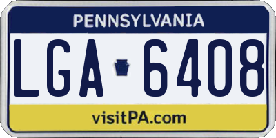 PA license plate LGA6408