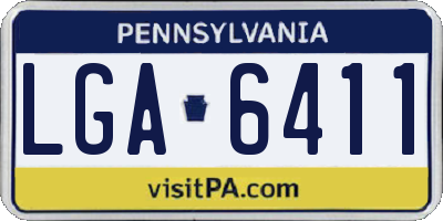 PA license plate LGA6411