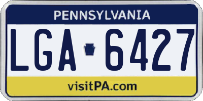 PA license plate LGA6427