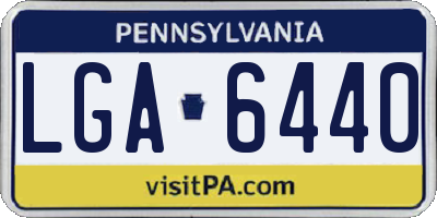 PA license plate LGA6440