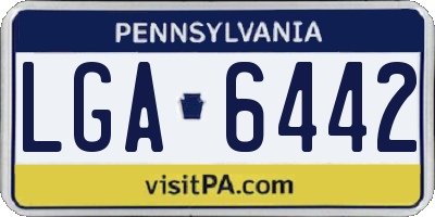 PA license plate LGA6442