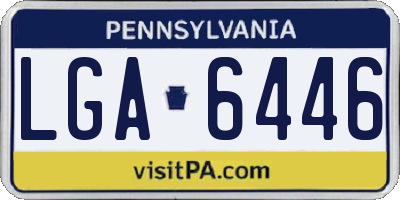 PA license plate LGA6446