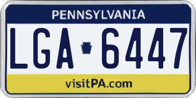 PA license plate LGA6447