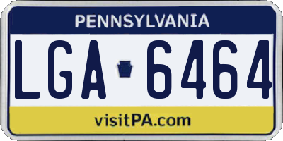 PA license plate LGA6464