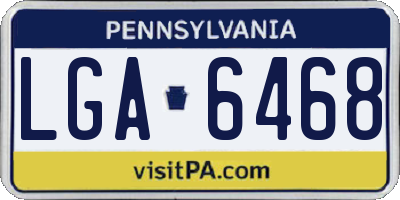 PA license plate LGA6468