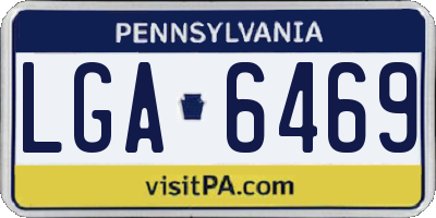PA license plate LGA6469