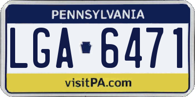 PA license plate LGA6471