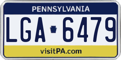 PA license plate LGA6479