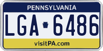 PA license plate LGA6486