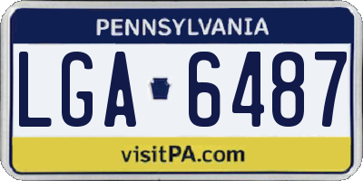PA license plate LGA6487