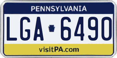 PA license plate LGA6490
