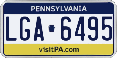 PA license plate LGA6495