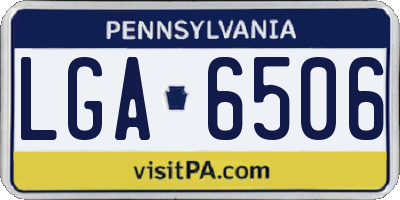 PA license plate LGA6506