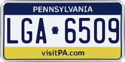 PA license plate LGA6509