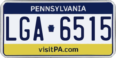 PA license plate LGA6515