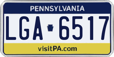 PA license plate LGA6517
