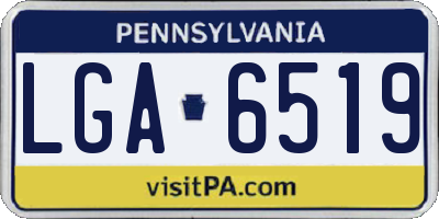 PA license plate LGA6519