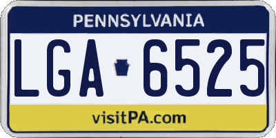 PA license plate LGA6525