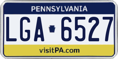 PA license plate LGA6527