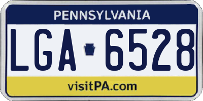 PA license plate LGA6528