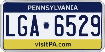PA license plate LGA6529