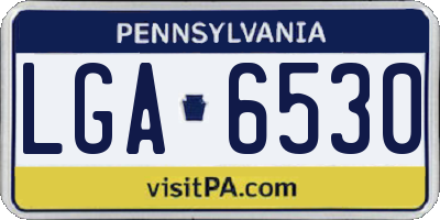 PA license plate LGA6530