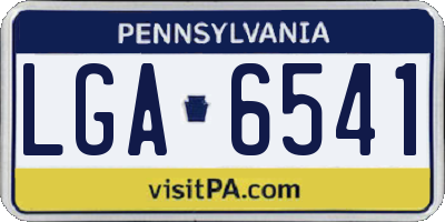 PA license plate LGA6541