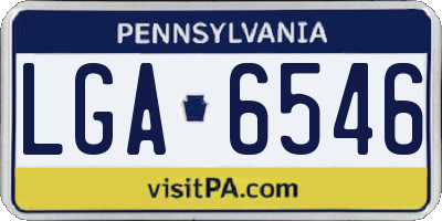 PA license plate LGA6546