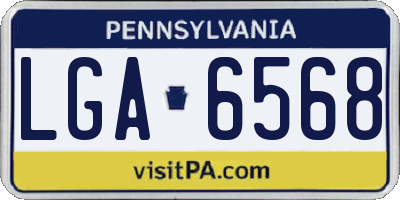 PA license plate LGA6568