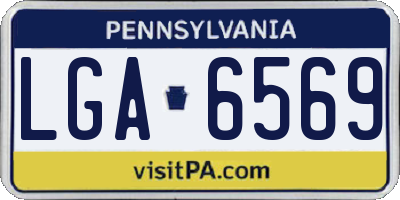 PA license plate LGA6569