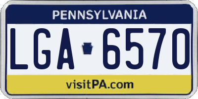 PA license plate LGA6570