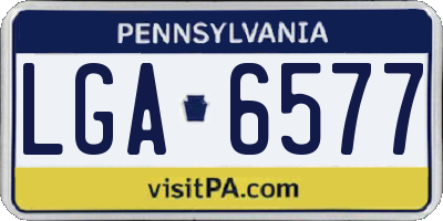 PA license plate LGA6577