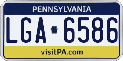 PA license plate LGA6586