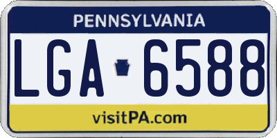 PA license plate LGA6588